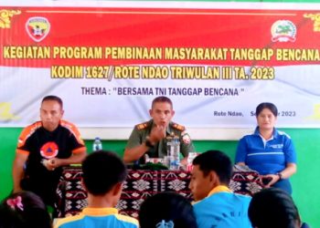 Kodim 1627/Rote Ndao Gelar Program Kegiatan Pembinaan Masyarakat Tanggap Bencana TA.2023