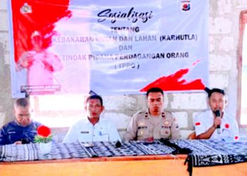 Polsek Rote Timur Gandeng Dinas Terkait Sosialisasi Karhutla Kepada Masyarakat Lakamola dan Pengodua